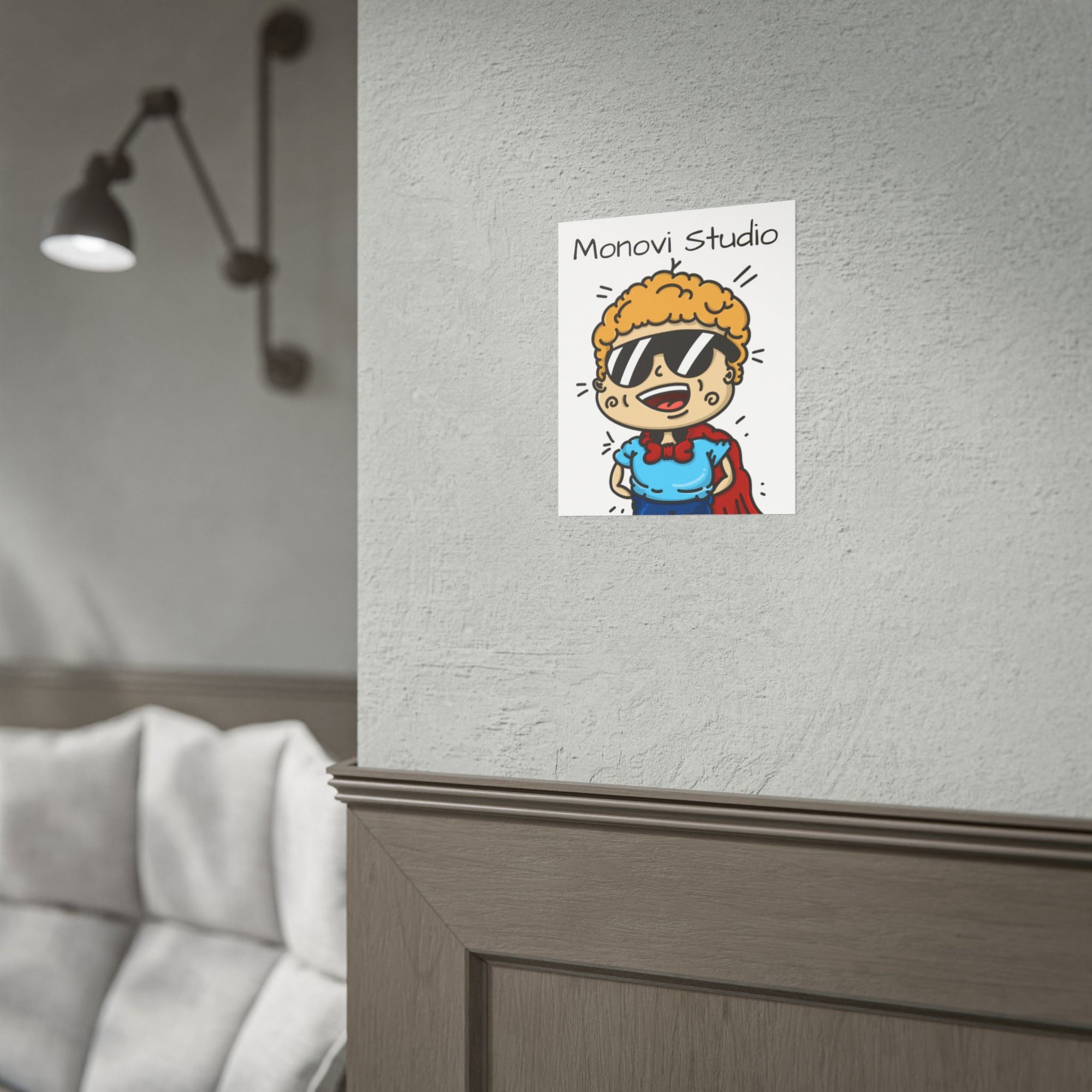 Rolled Poster — Monovi Studio Cute Superhero Kid Print
