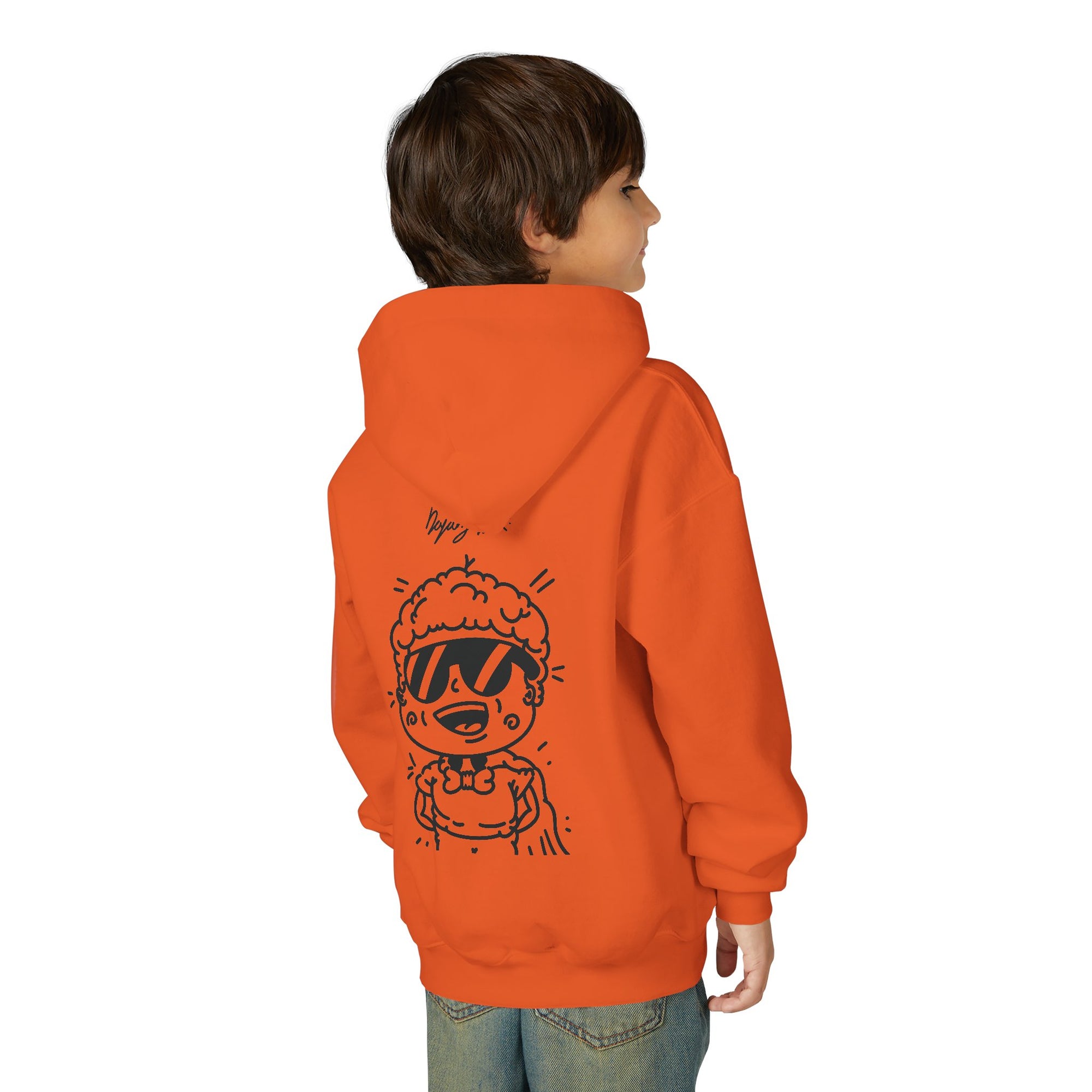 Youth Hoodie — Monovi Studio 'Mono' Back Graphic