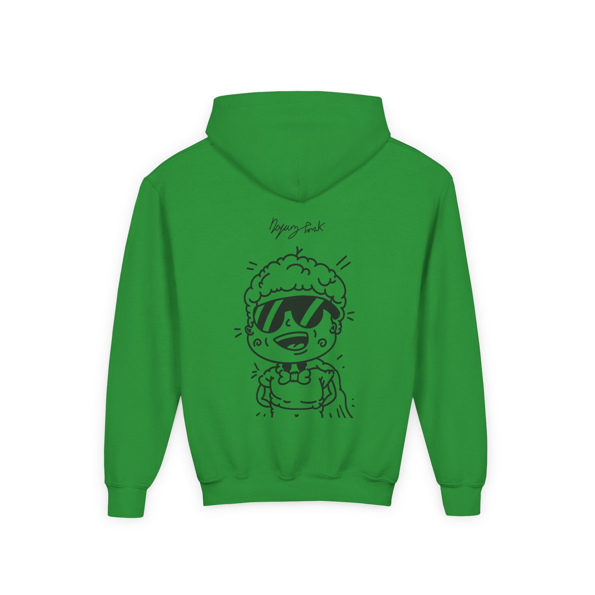 Youth Hoodie — Monovi Studio 'Mono' Back Graphic