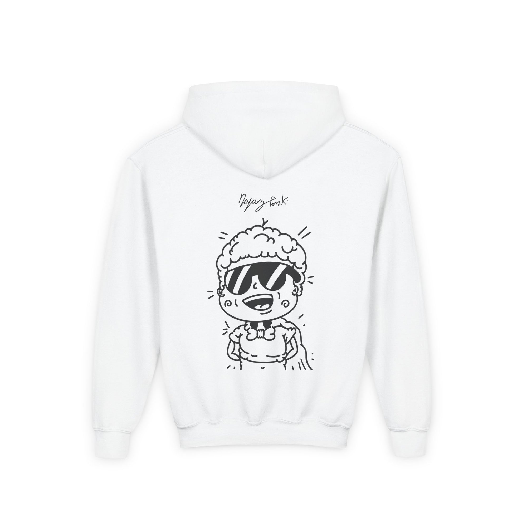 Youth Hoodie — Monovi Studio 'Mono' Back Graphic