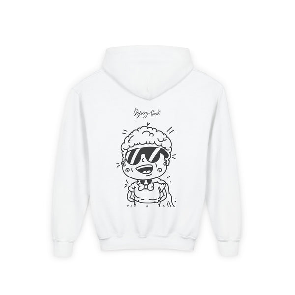 Youth Hoodie — Monovi Studio 'Mono' Back Graphic