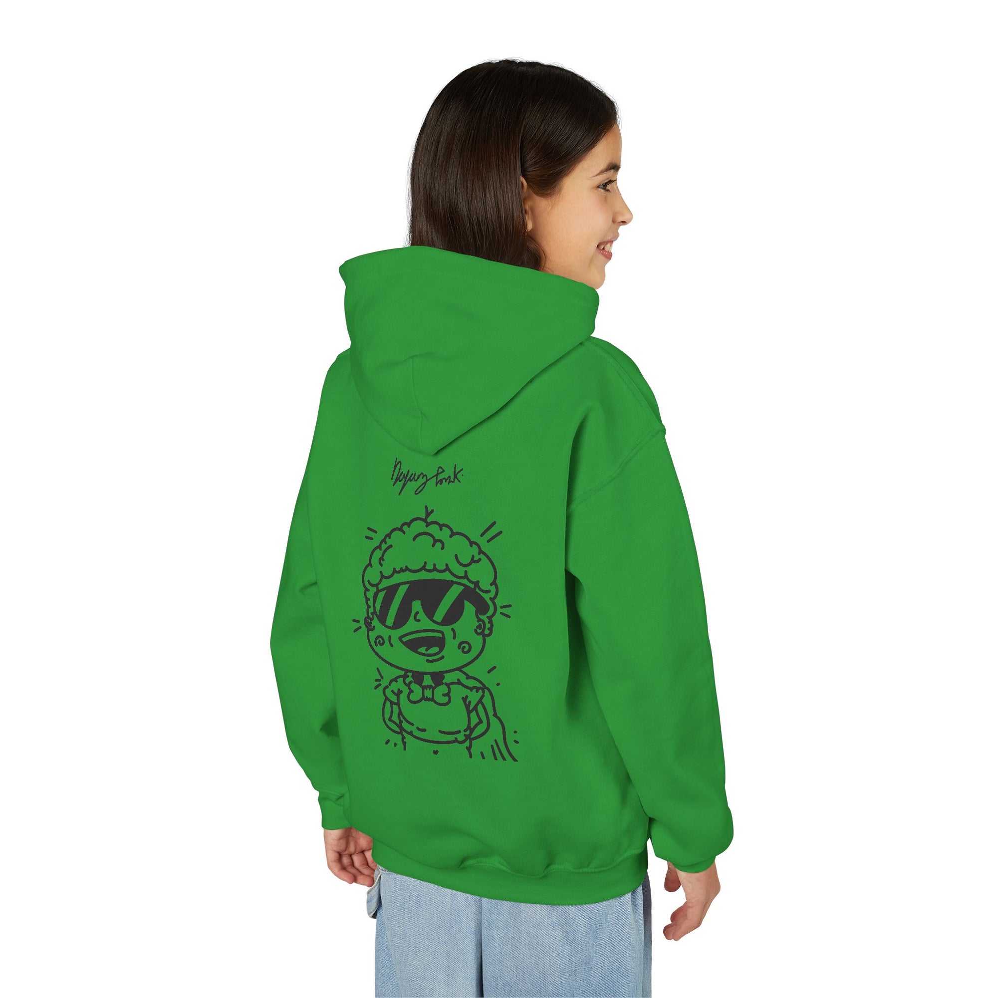 Youth Hoodie — Monovi Studio 'Mono' Back Graphic