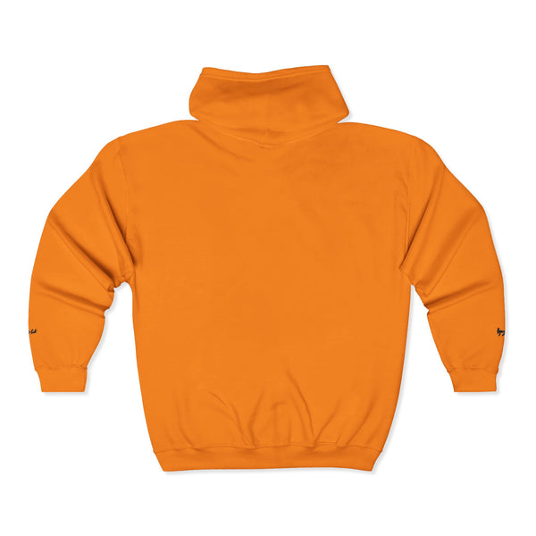 Monovi Studio Sunglasses Logo Zip Hoodie — Small Chest & Sleeve Graphic