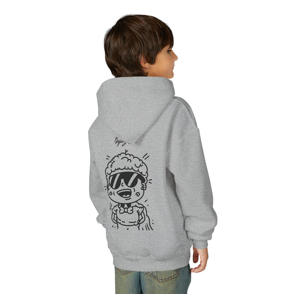 Youth Hoodie — Monovi Studio 'Mono' Back Graphic