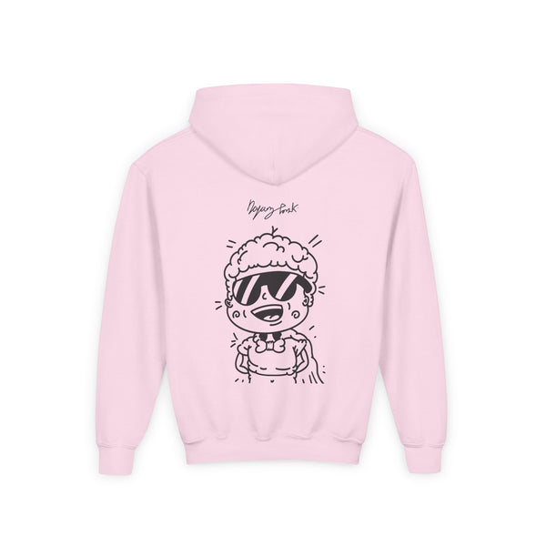 Youth Hoodie — Monovi Studio 'Mono' Back Graphic