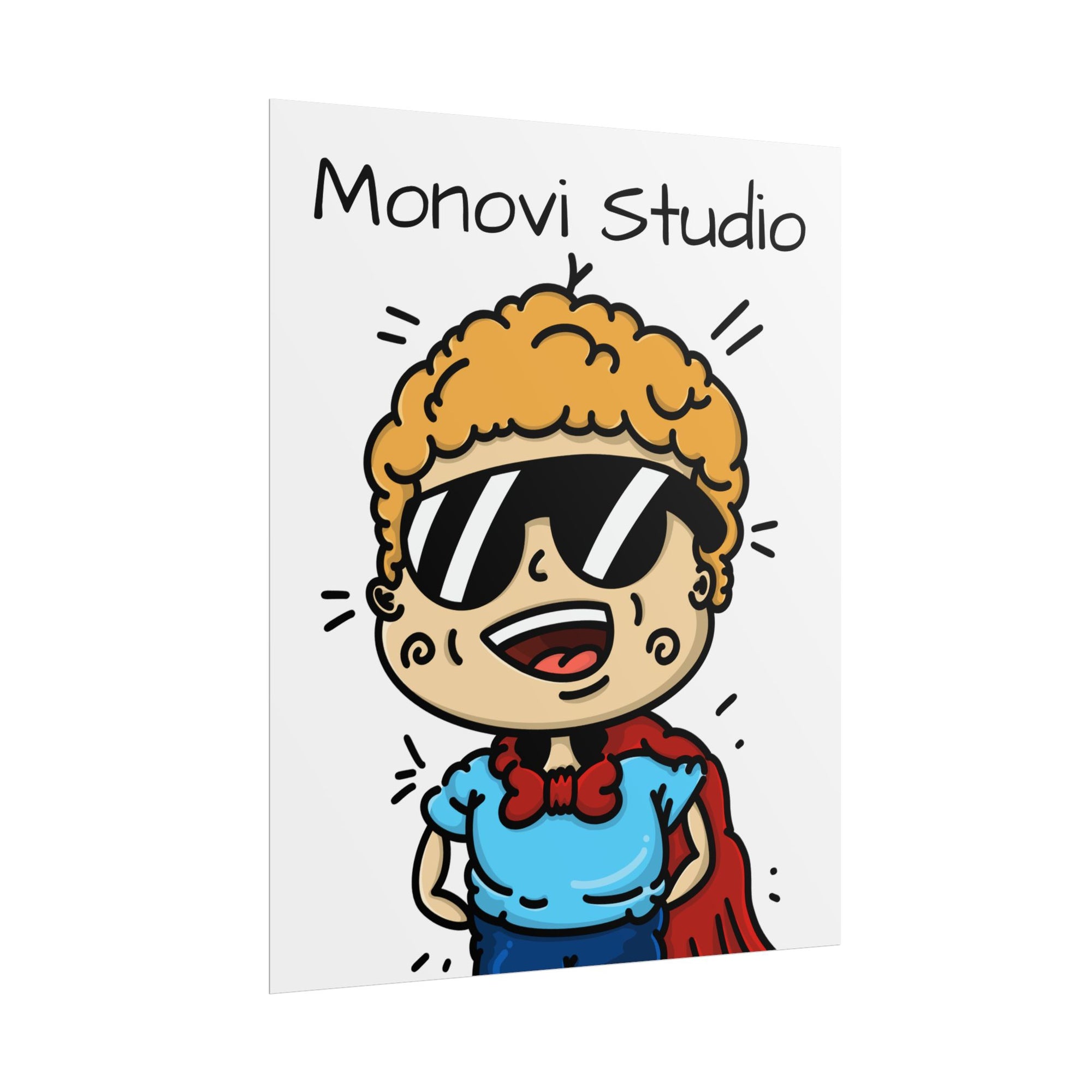 Rolled Poster — Monovi Studio Cute Superhero Kid Print