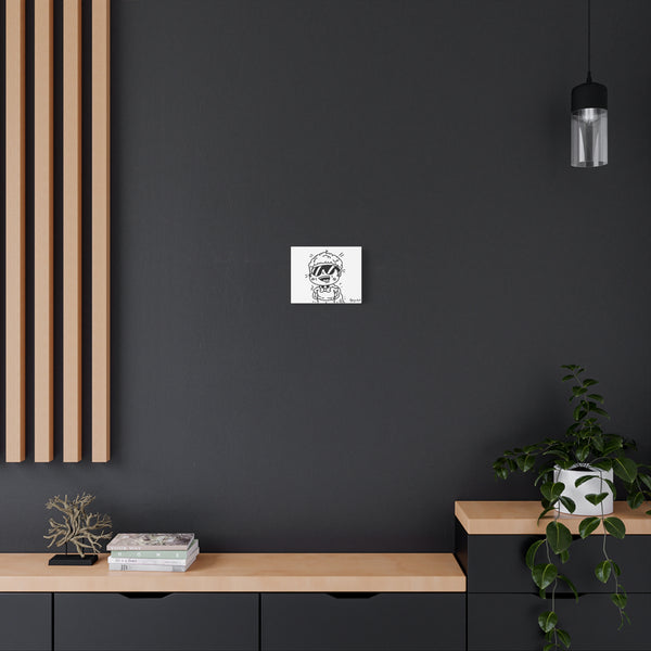 Monovi Studio Mono Art Canvas — Black & White Superhero Illustration