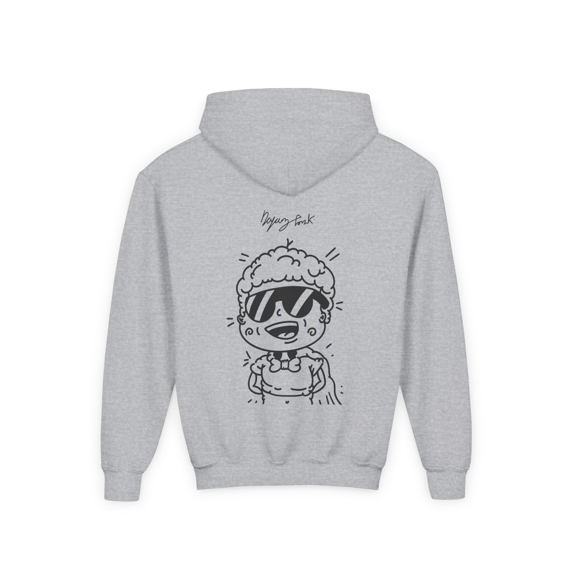 Youth Hoodie — Monovi Studio 'Mono' Back Graphic
