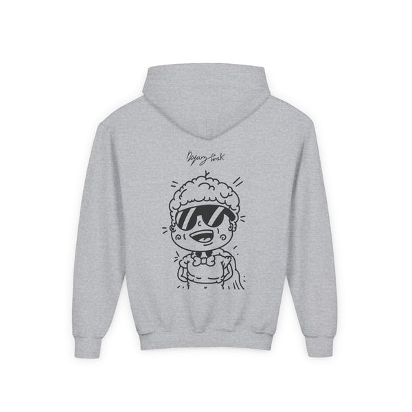 Youth Hoodie — Monovi Studio 'Mono' Back Graphic
