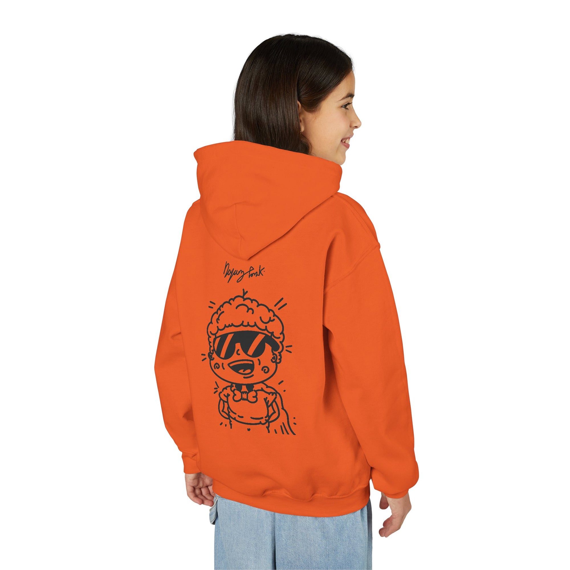 Youth Hoodie — Monovi Studio 'Mono' Back Graphic