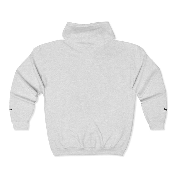 Monovi Studio Sunglasses Logo Zip Hoodie — Small Chest & Sleeve Graphic