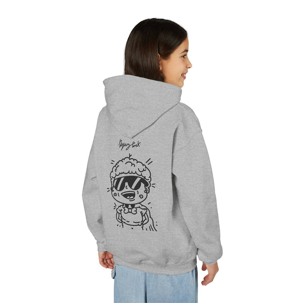 Youth Hoodie — Monovi Studio 'Mono' Back Graphic