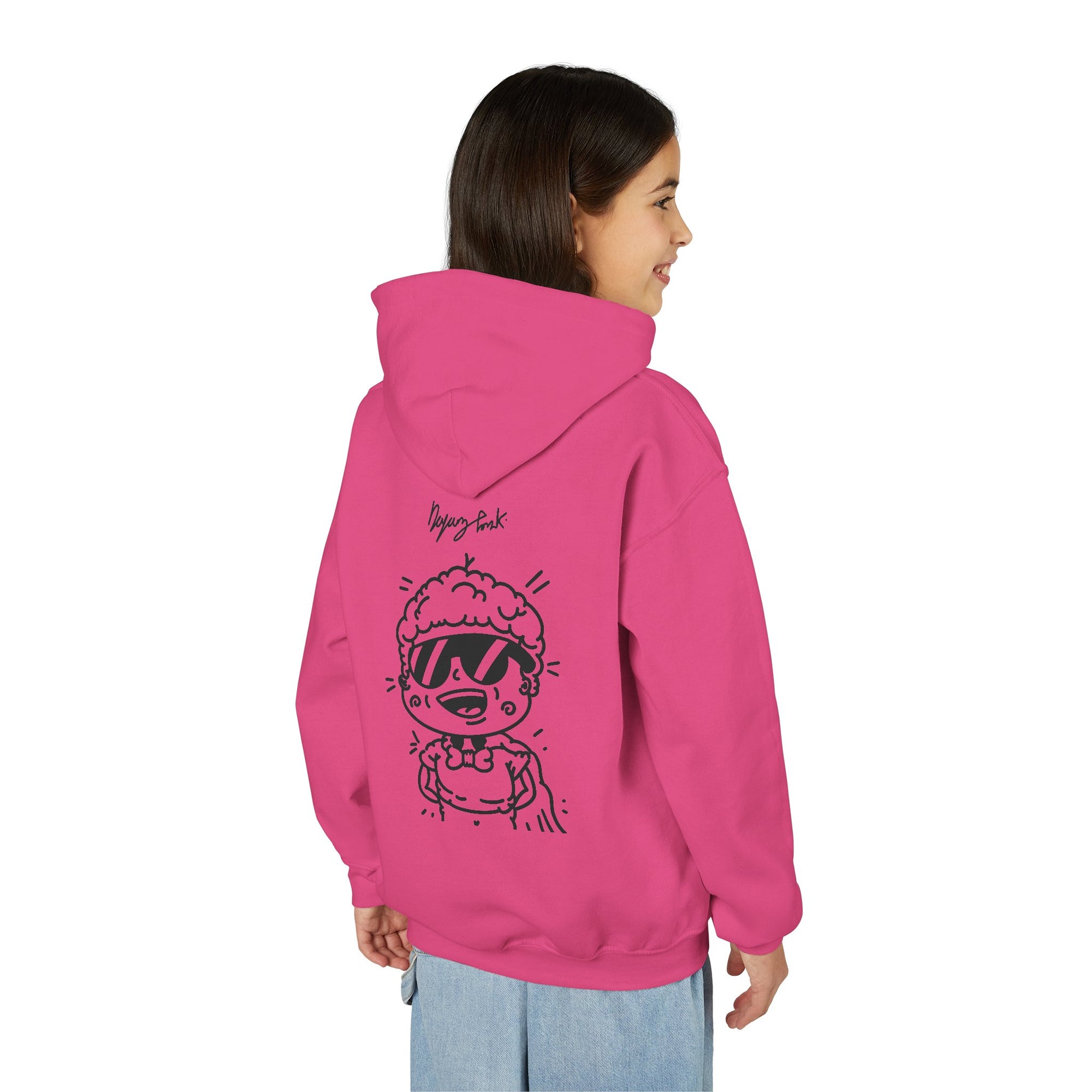 Youth Hoodie — Monovi Studio 'Mono' Back Graphic