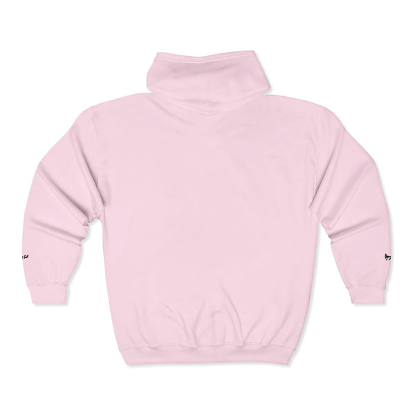 Monovi Studio Sunglasses Logo Zip Hoodie — Small Chest & Sleeve Graphic