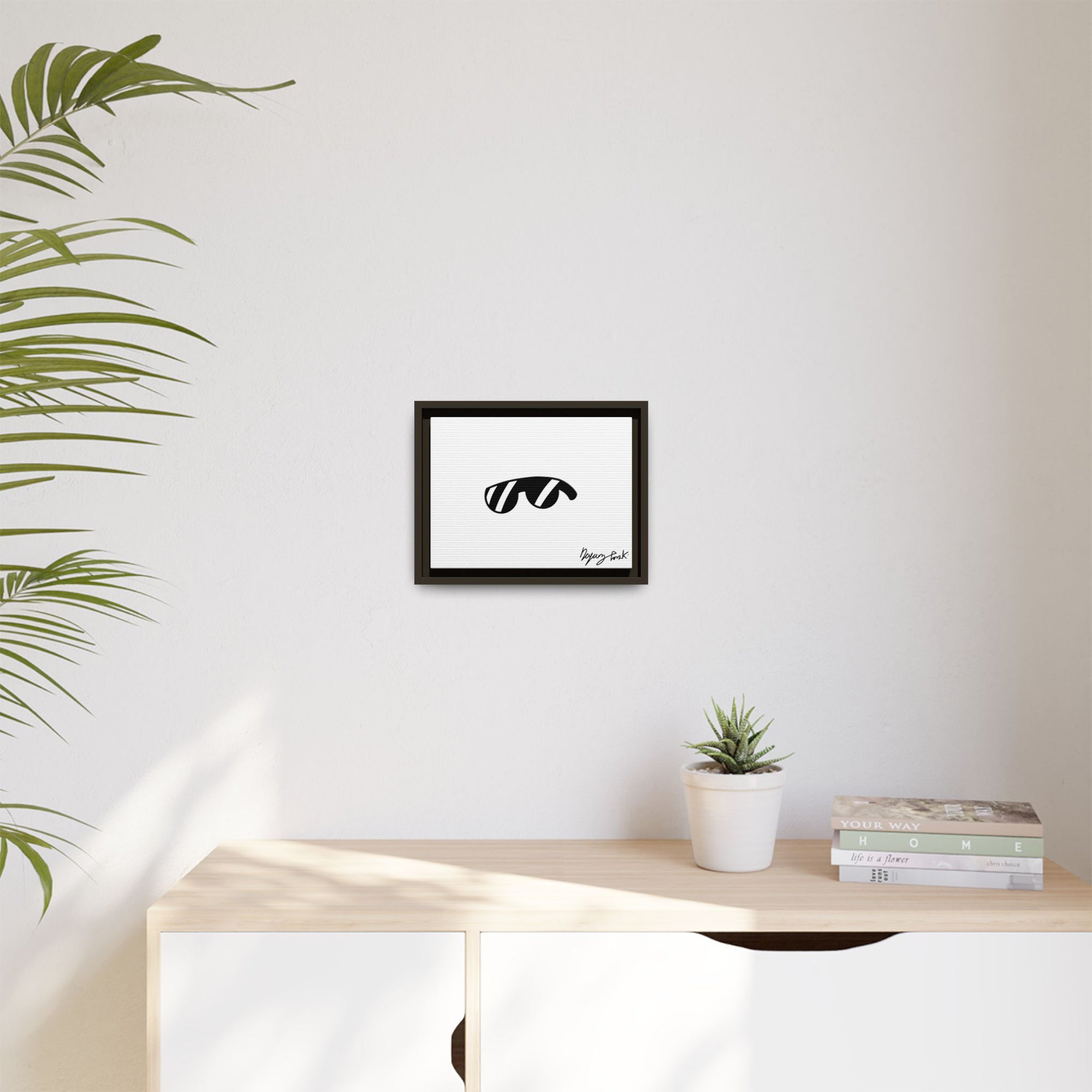 Monobi Studio Signature Sunglasses Artist’s Signature - Framed Matte Canvas Art