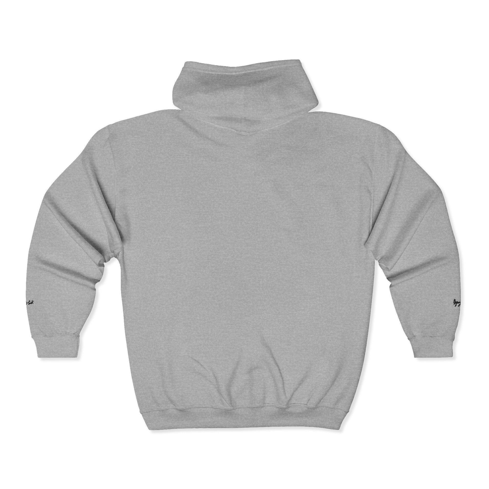 Monovi Studio Sunglasses Logo Zip Hoodie — Small Chest & Sleeve Graphic