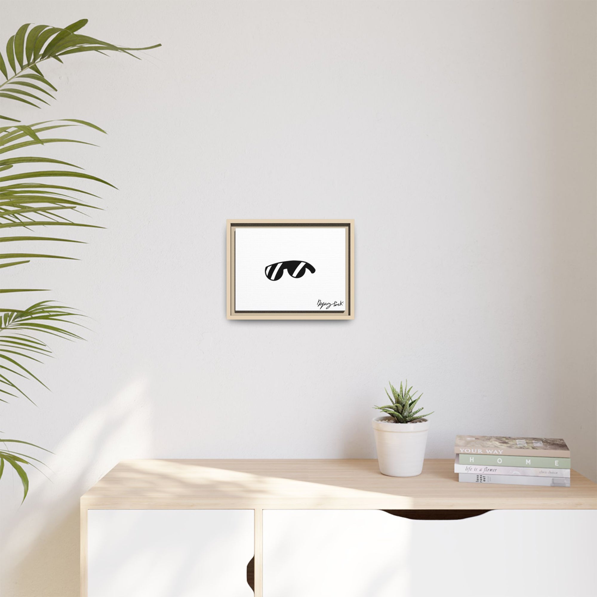 Monobi Studio Signature Sunglasses Artist’s Signature - Framed Matte Canvas Art