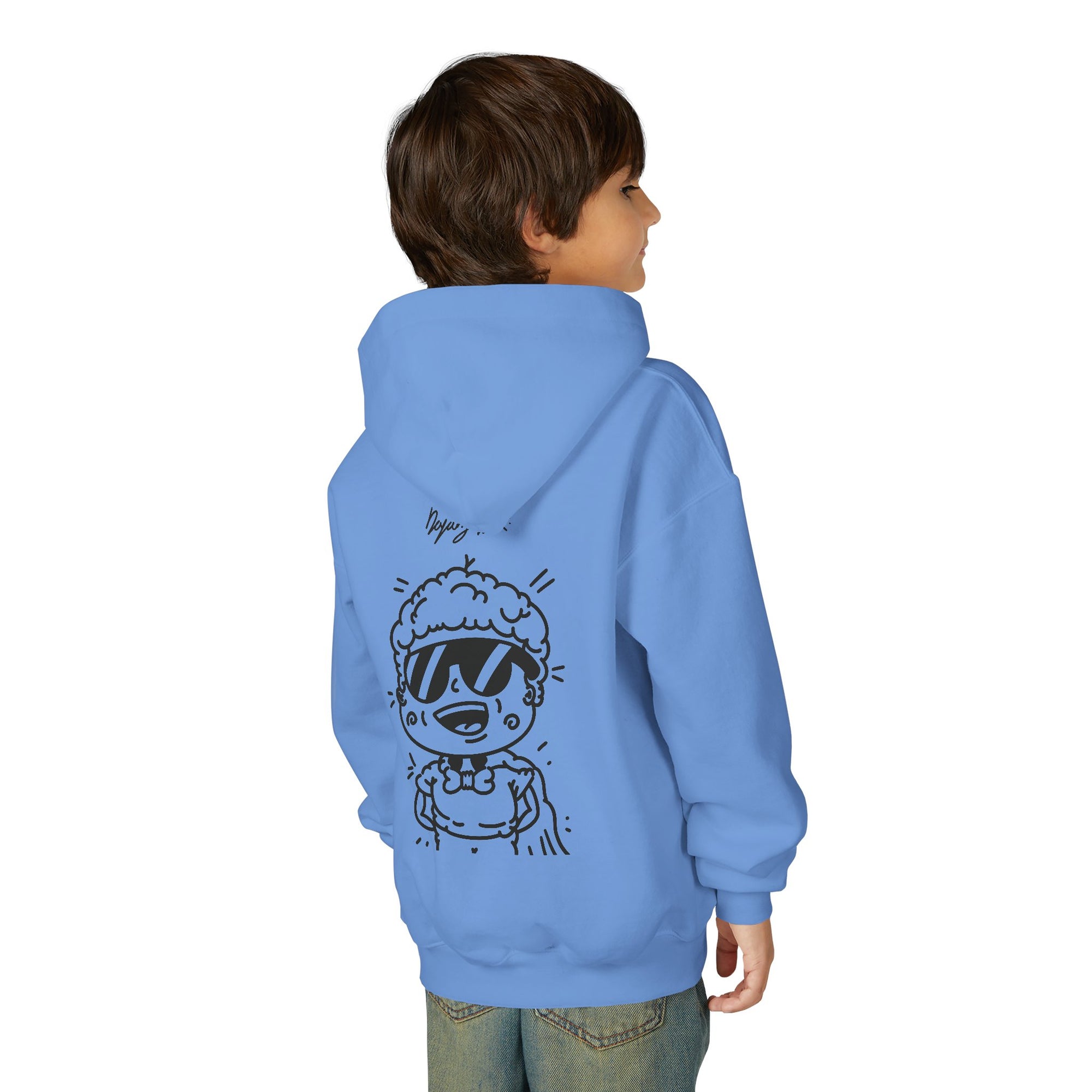 Youth Hoodie — Monovi Studio 'Mono' Back Graphic