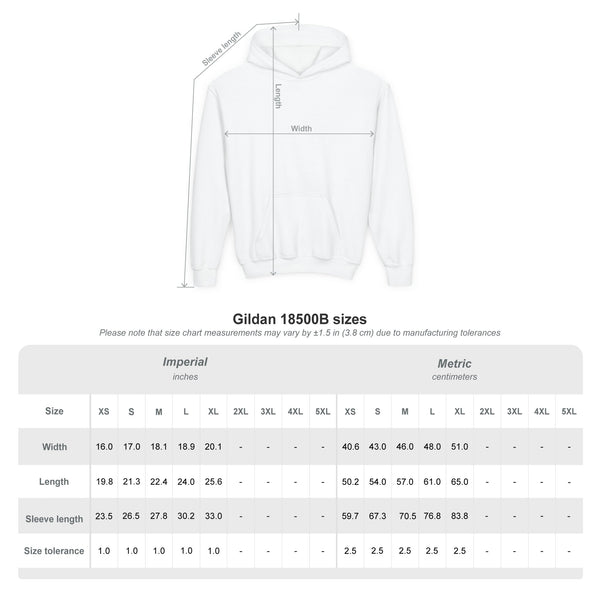 Youth Hoodie — Monovi Studio 'Mono' Back Graphic