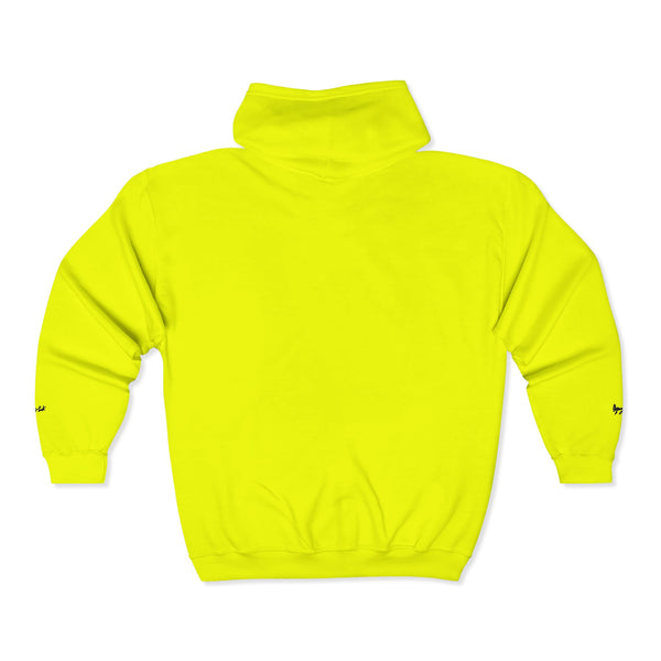 Monovi Studio Sunglasses Logo Zip Hoodie — Small Chest & Sleeve Graphic