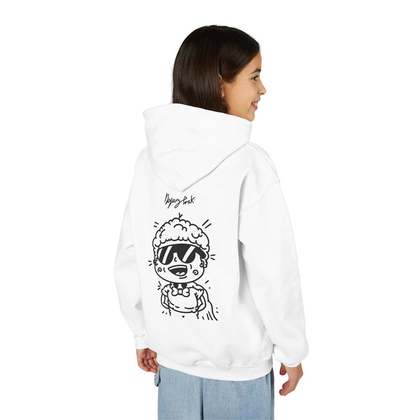 Youth Hoodie — Monovi Studio 'Mono' Back Graphic