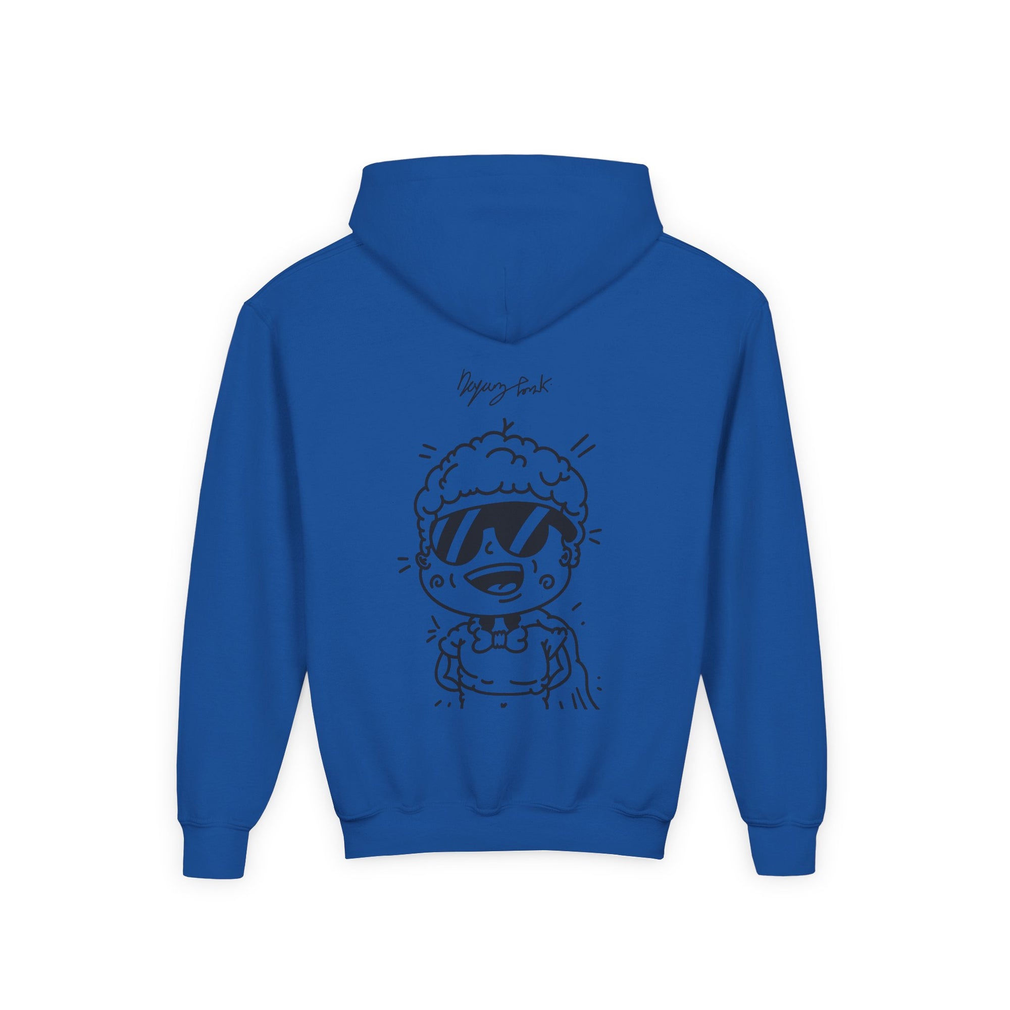 Youth Hoodie — Monovi Studio 'Mono' Back Graphic