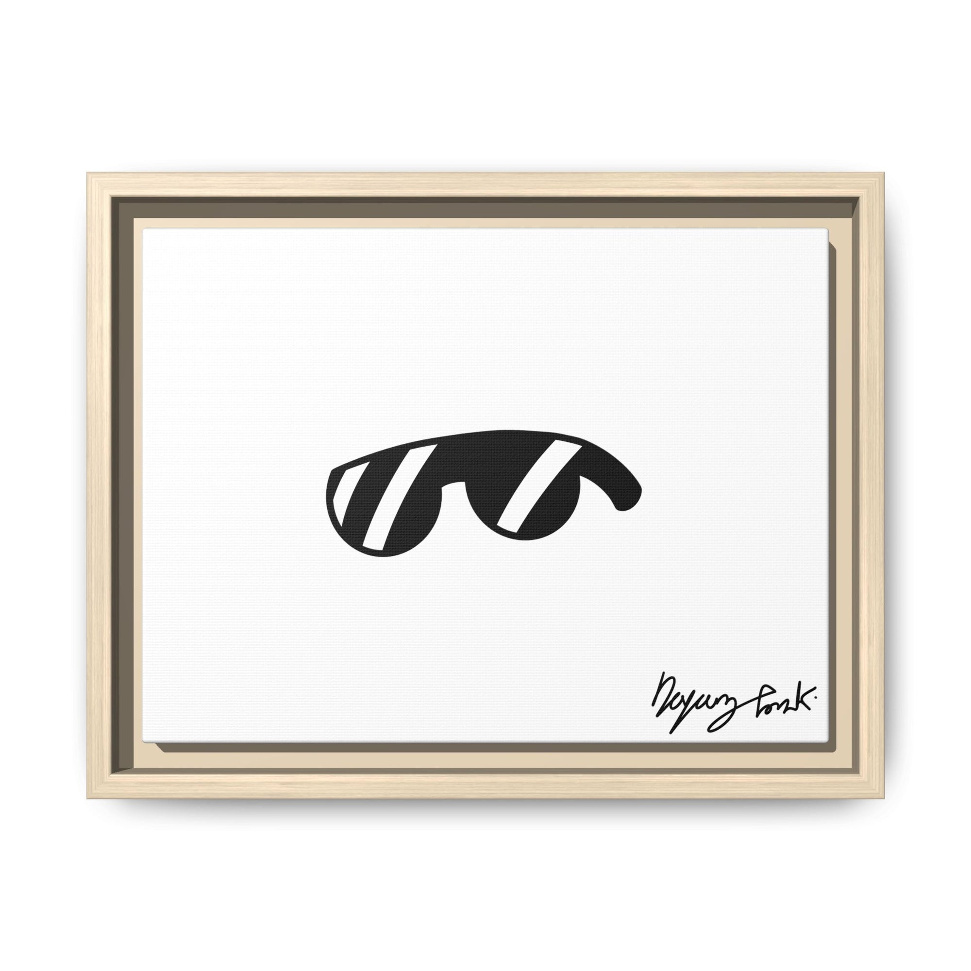 Monobi Studio Signature Sunglasses Artist’s Signature - Framed Matte Canvas Art