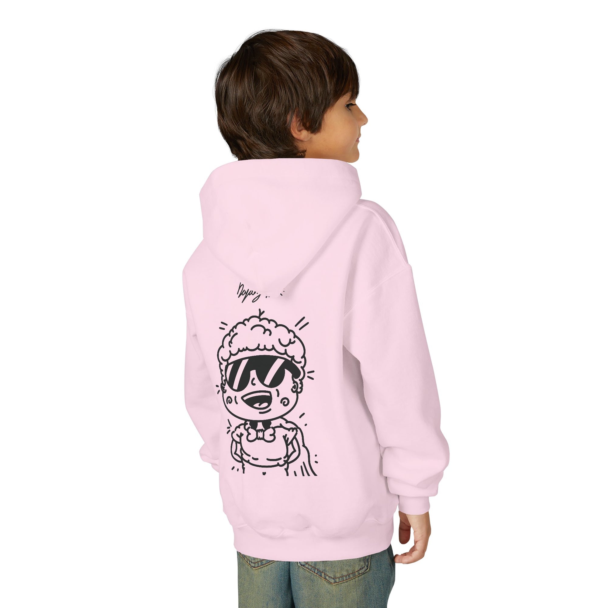 Youth Hoodie — Monovi Studio 'Mono' Back Graphic